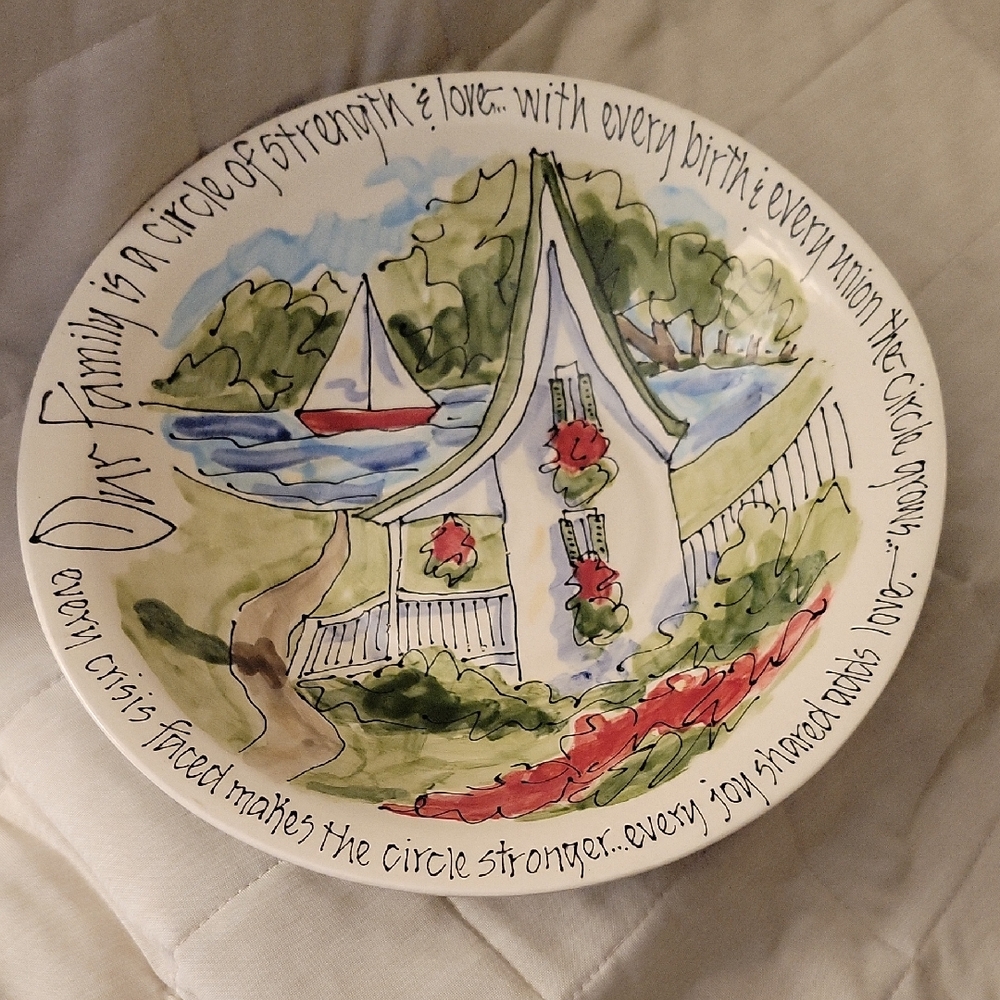 Celebration Pottery Bowl By New Bern NC, Artist Jan Francoeur